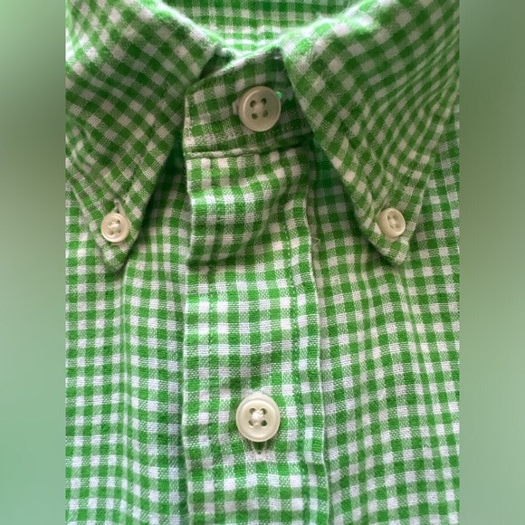 Ralph Lauren Men’s Green Lined Cotton Casual Button Down Shirt Size XL - Picture 12 of 12